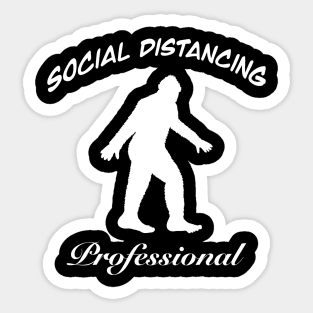 Social Distancing Bigfoot Sticker